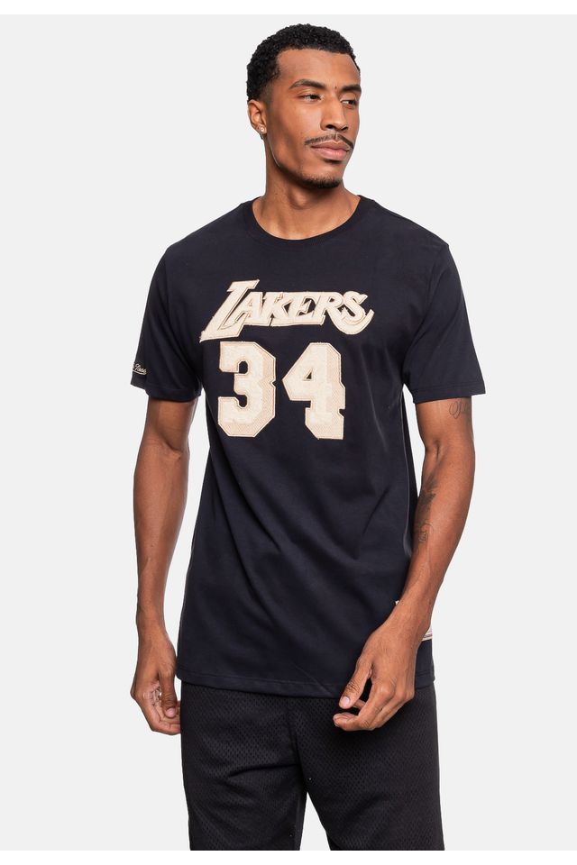 Camiseta-Mitchell---Ness-Los-Angeles-Lakers-Shaquille-O-Neal-Preta Camiseta-Mitchell---Ness-Los-Angeles-Lakers-Shaquille-O-Neal-Preta
