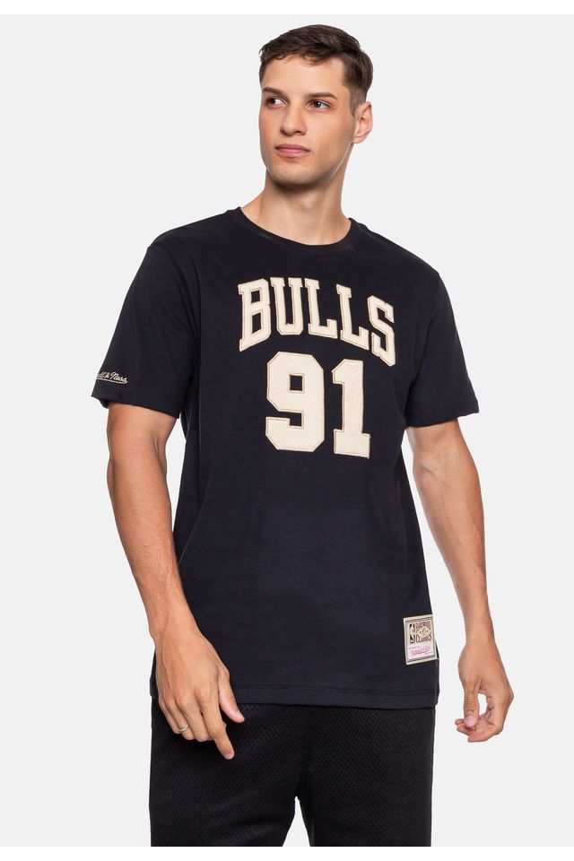 Camiseta-Mitchell---Ness-Chicago-Bulls-Dennis-Rodman-Preta