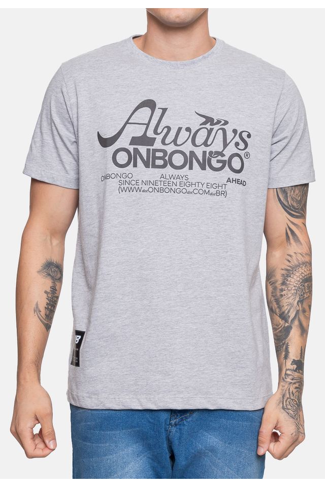 Camiseta-Onbongo-Masculina-Cinza-Mescla