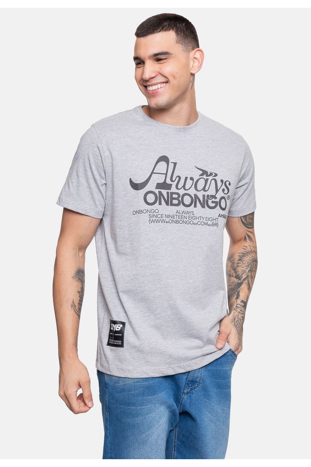 Camiseta-Onbongo-Masculina-Cinza-Mescla