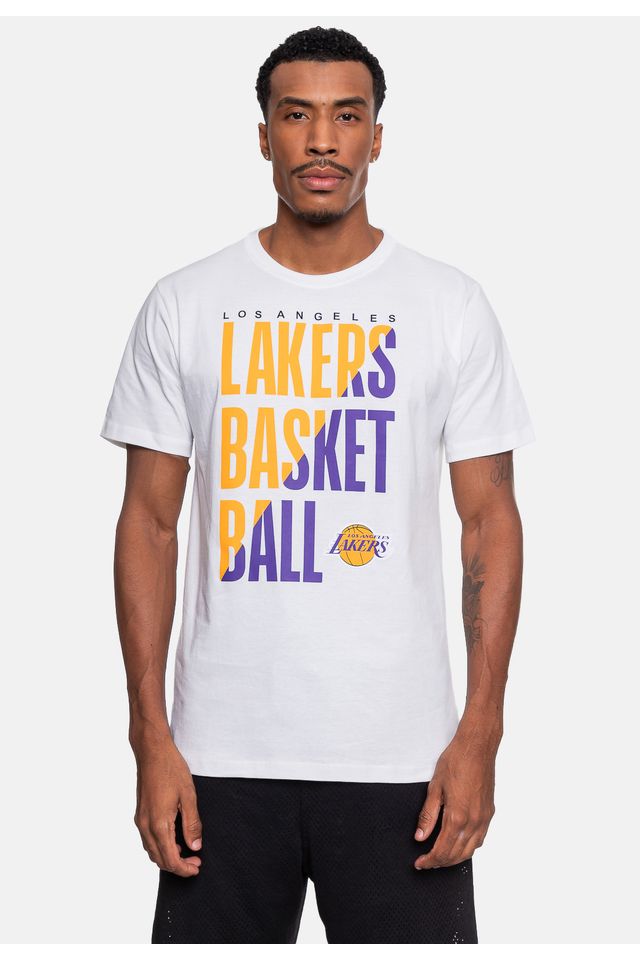 Camiseta-NBA-Masculina-Colorful-Los-Angeles-Lakers-Off-White