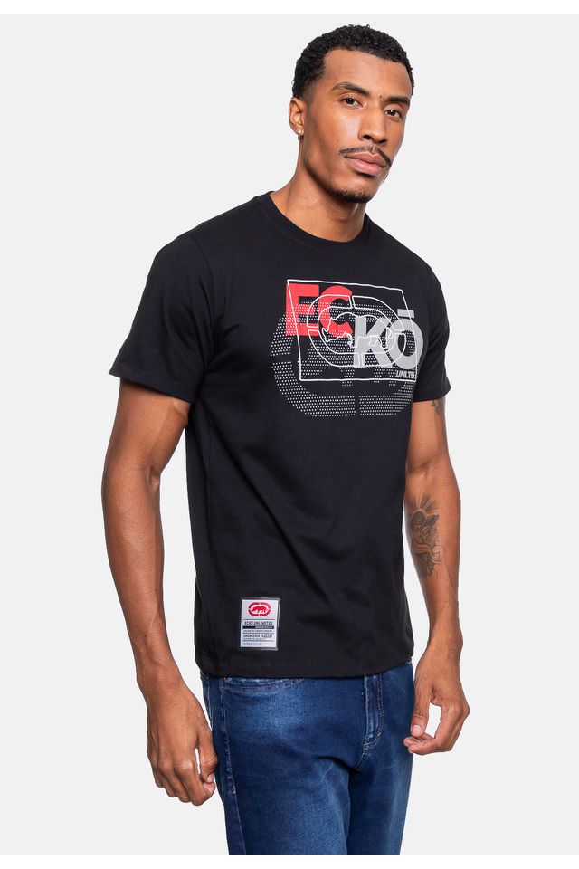 Camiseta-Ecko-Masculina-Dot-Preta