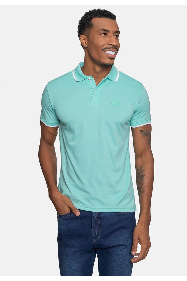 Camisa-Polo-Ecko-Piquet-Masculina-Verde