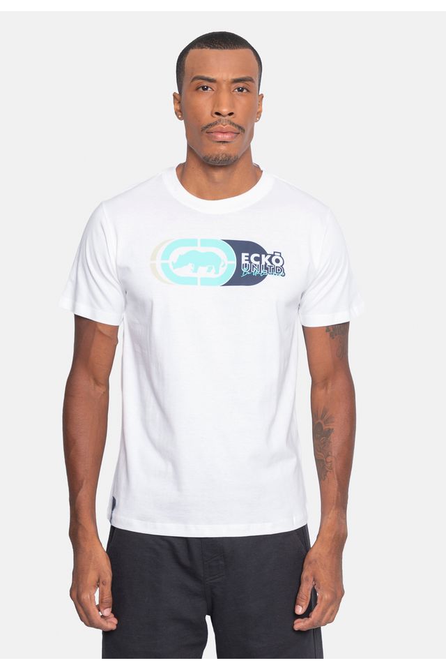 Camiseta-Ecko-Estampada-Branca