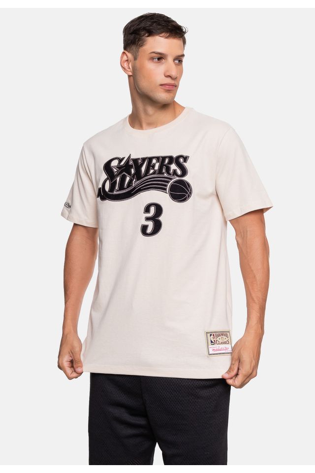 Camiseta-Mitchell---Ness-Allen-Iverson-Bege-Dente-de-Leao