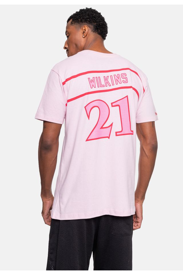 Camiseta-Mitchell---Ness-Atlanta-Hawks-Dominique-Wilkins-Rosa-Ballet Camiseta-Mitchell---Ness-Atlanta-Hawks-Dominique-Wilkins-Rosa-Ballet
