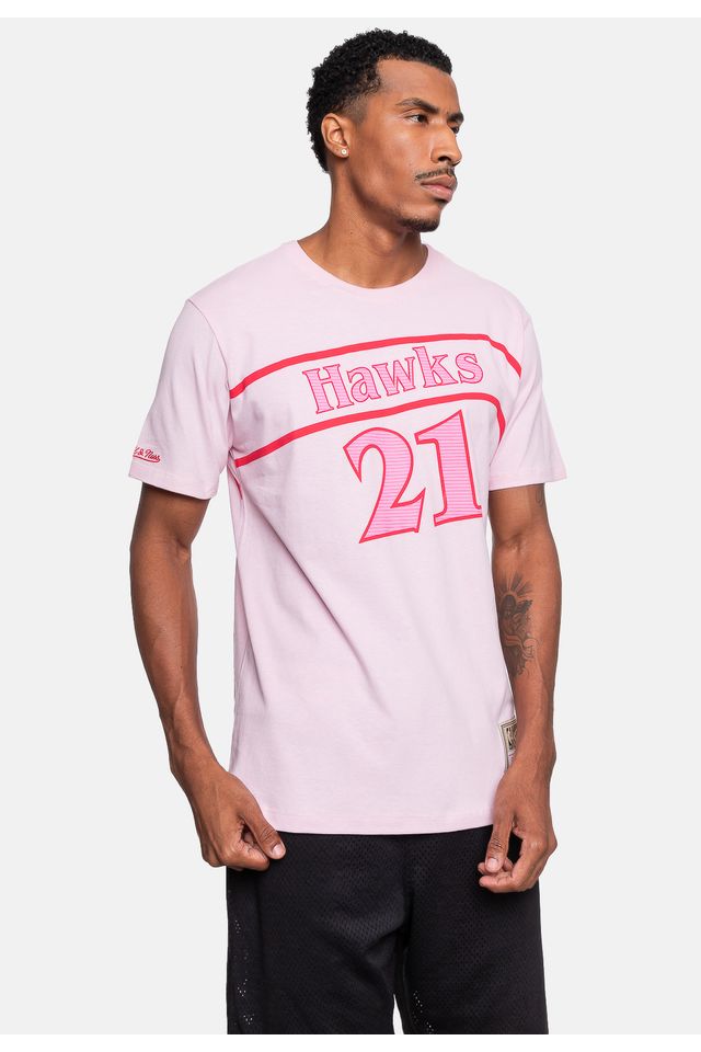 Camiseta-Mitchell---Ness-Atlanta-Hawks-Dominique-Wilkins-Rosa-Ballet