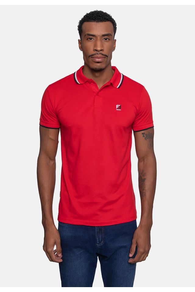 Camisa-Polo-Fatal-Piquet-Masculina-Vermelha