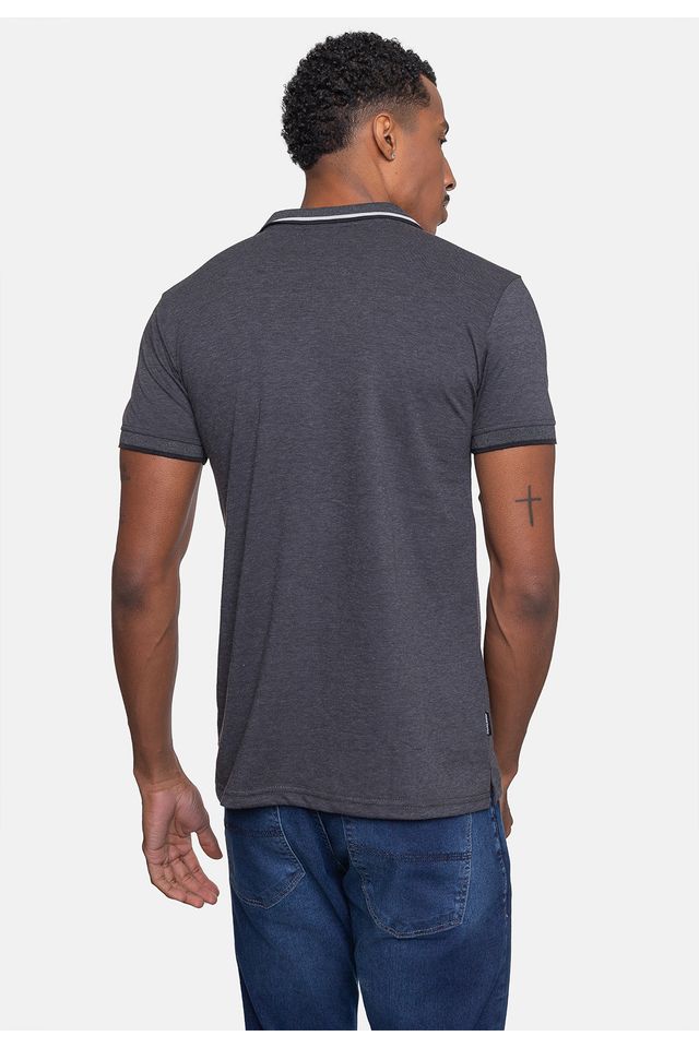 Camisa-Polo-Fatal-Piquet-Masculina-Preta-Mescla