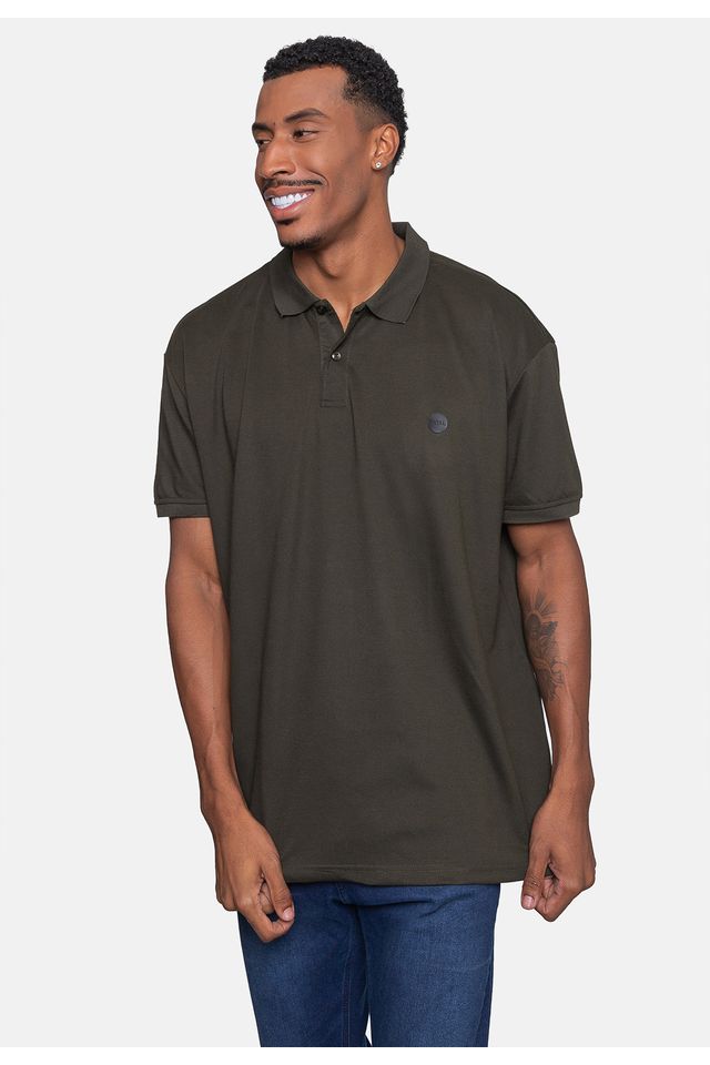 Camisa-Polo-Fatal-Piquet-Plus-Size-Verde-Militar