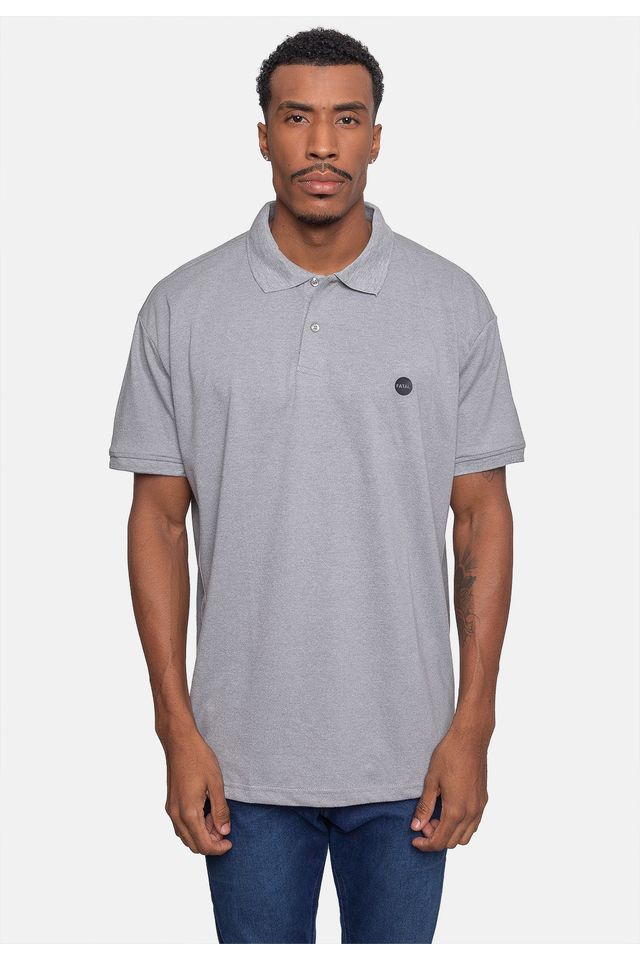 Camisa-Polo-Fatal-Piquet-Plus-Size-Cinza Camisa-Polo-Fatal-Piquet-Plus-Size-Cinza