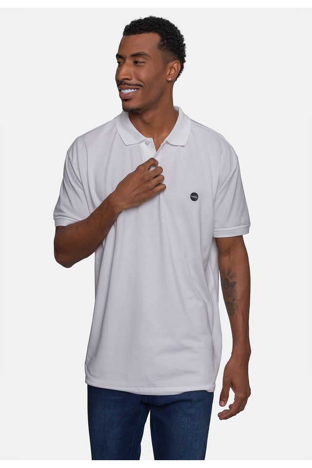 Camisa-Polo-Fatal-Piquet-Plus-Size-Branca