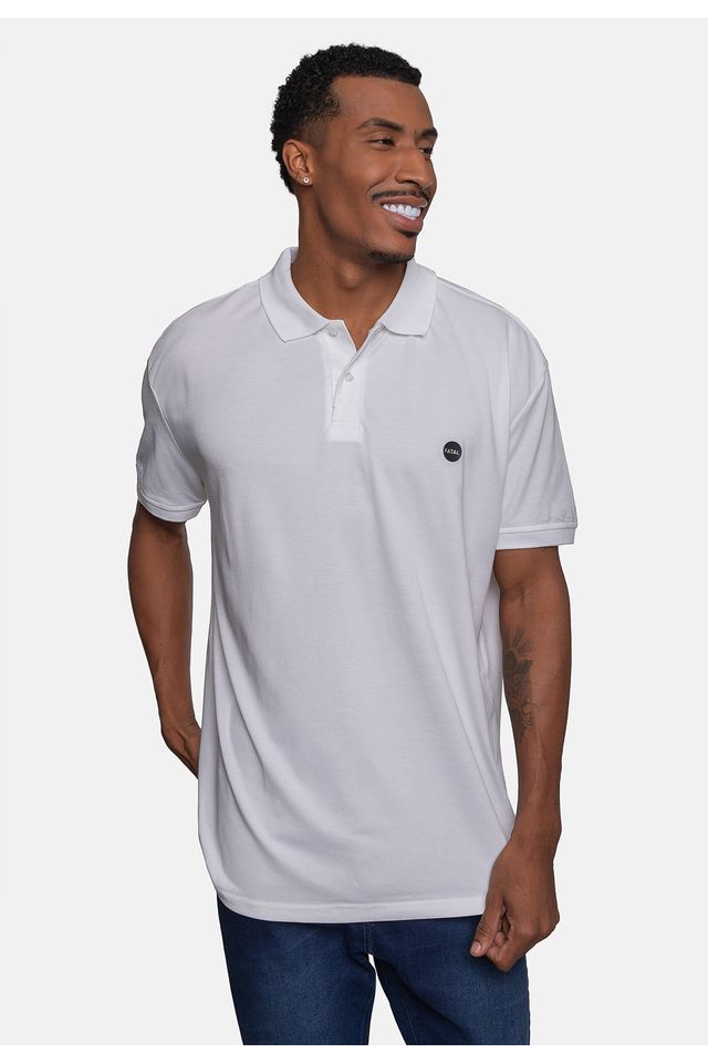 Camisa-Polo-Fatal-Piquet-Plus-Size-Branca