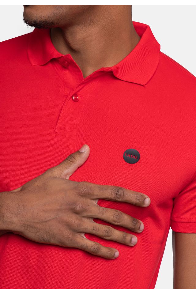 Camisa-Polo-Fatal-Piquet-Masculina-Vermelha