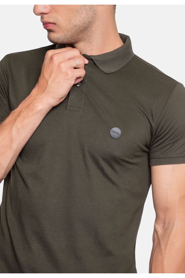 Camisa-Polo-Fatal-Piquet-Masculina-Verde-Militar