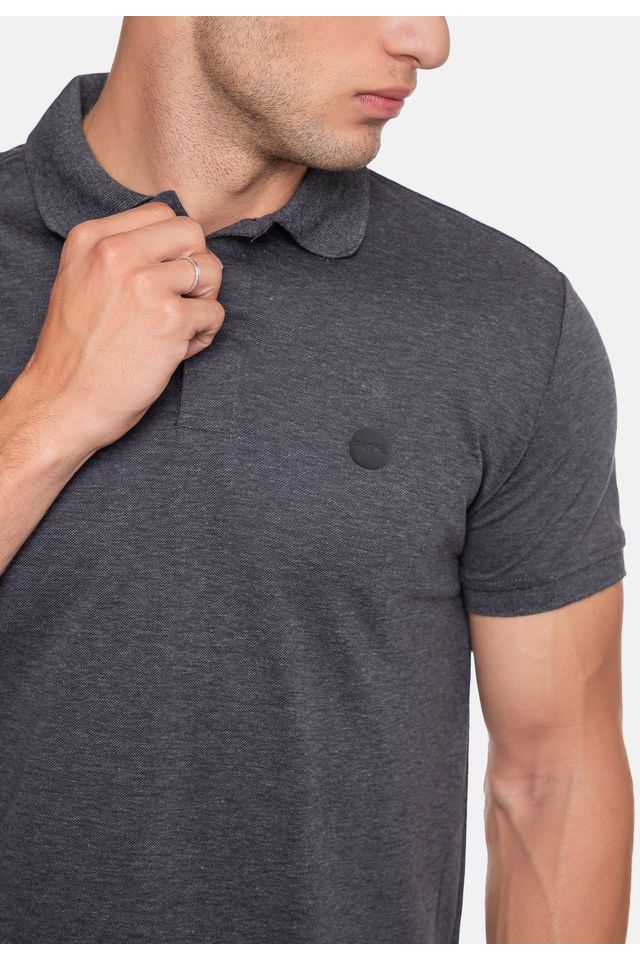Camisa-Polo-Fatal-Piquet-Masculina-Preta-Mescla