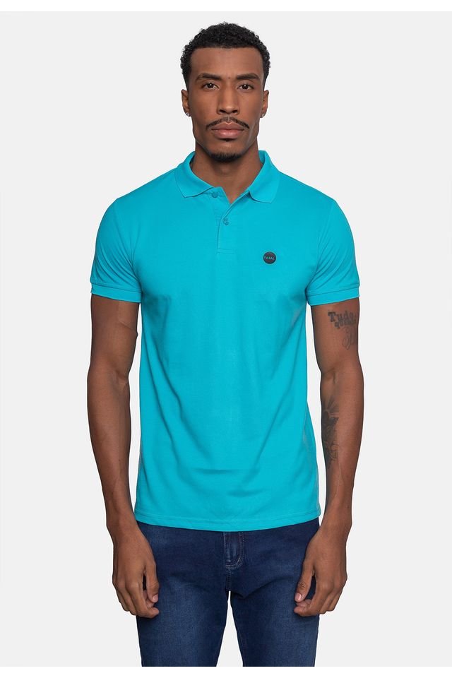 Camisa-Polo-Fatal-Piquet-Masculina-Azul-Turquesa