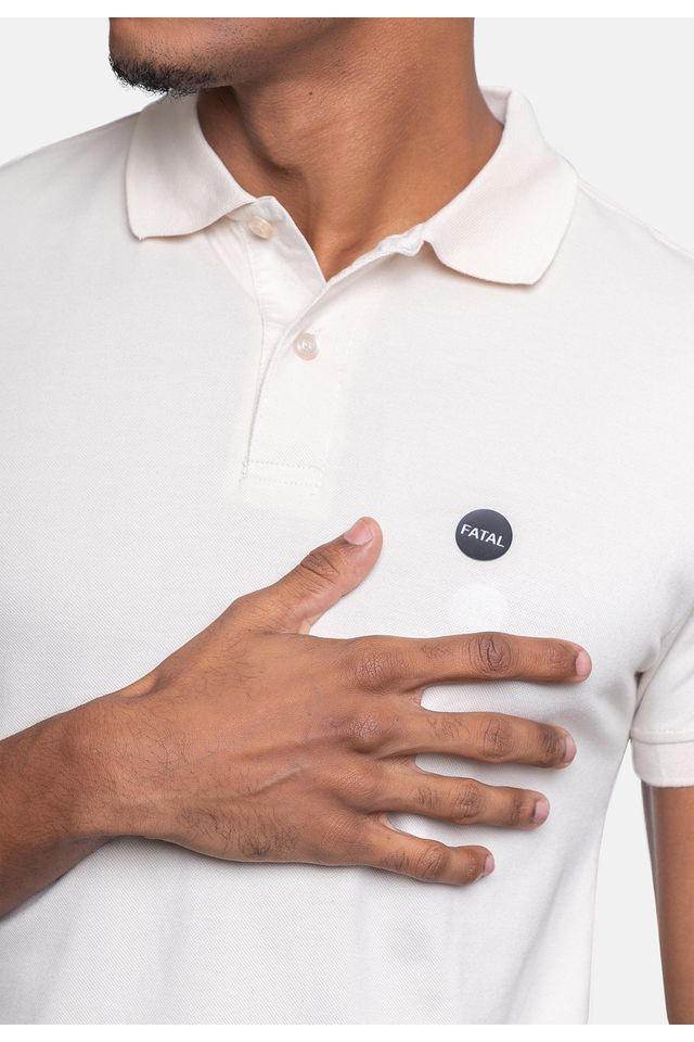 Camisa-Polo-Fatal-Piquet-Masculina-Areia