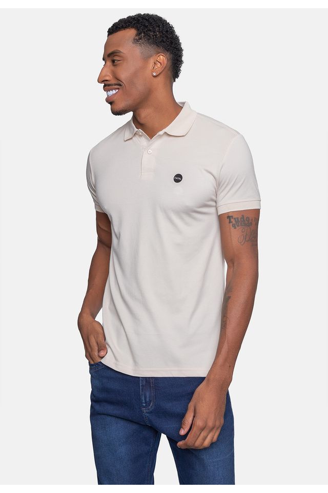 Camisa-Polo-Fatal-Piquet-Masculina-Areia