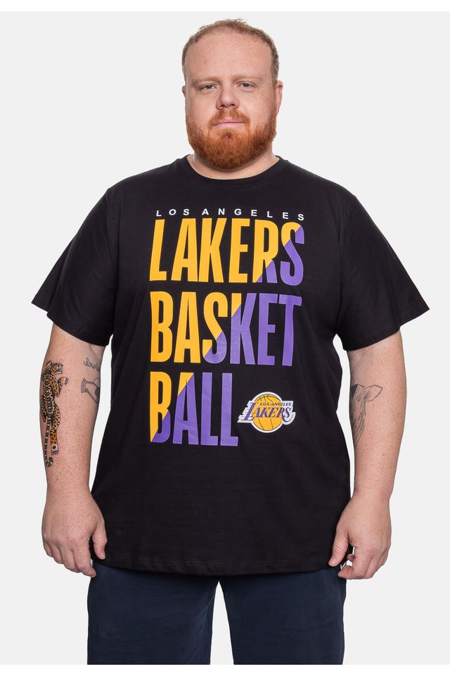 Camiseta-NBA-Plus-Size-Masculina-Colorful-Preta