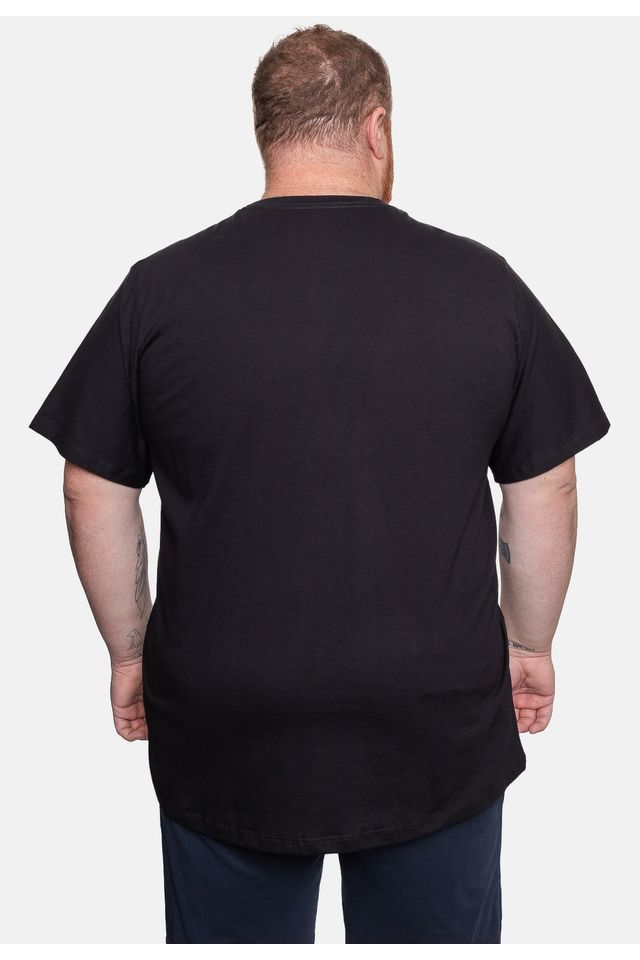Camiseta-NBA-Plus-Size-Masculina-Colorful-Preta