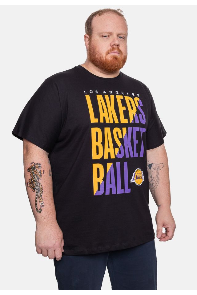 Camiseta-NBA-Plus-Size-Masculina-Colorful-Preta