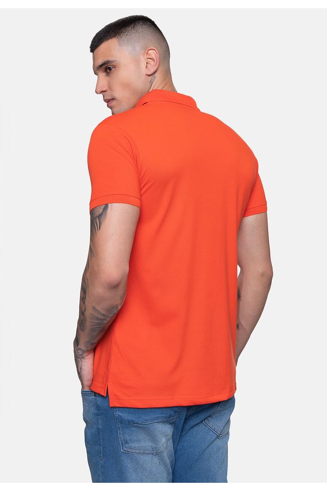 Camisa-Polo-Ecko-Piquet-Masculina-Laranja-Flame