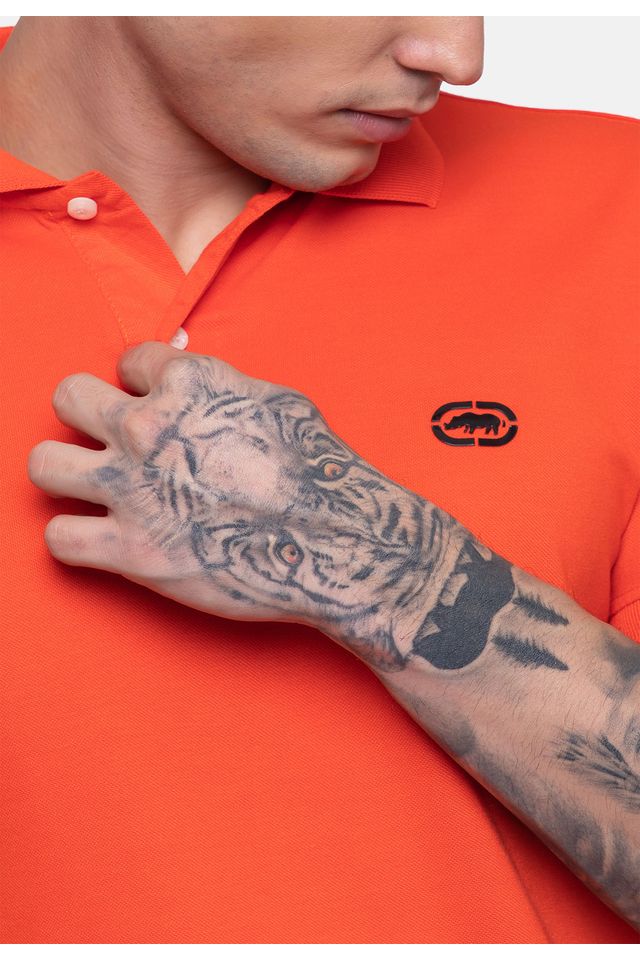 Camisa-Polo-Ecko-Piquet-Masculina-Laranja-Flame