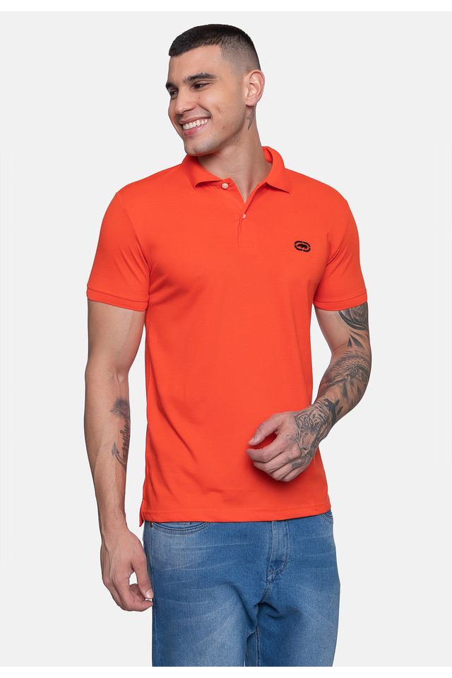 Camisa-Polo-Ecko-Piquet-Masculina-Laranja-Flame