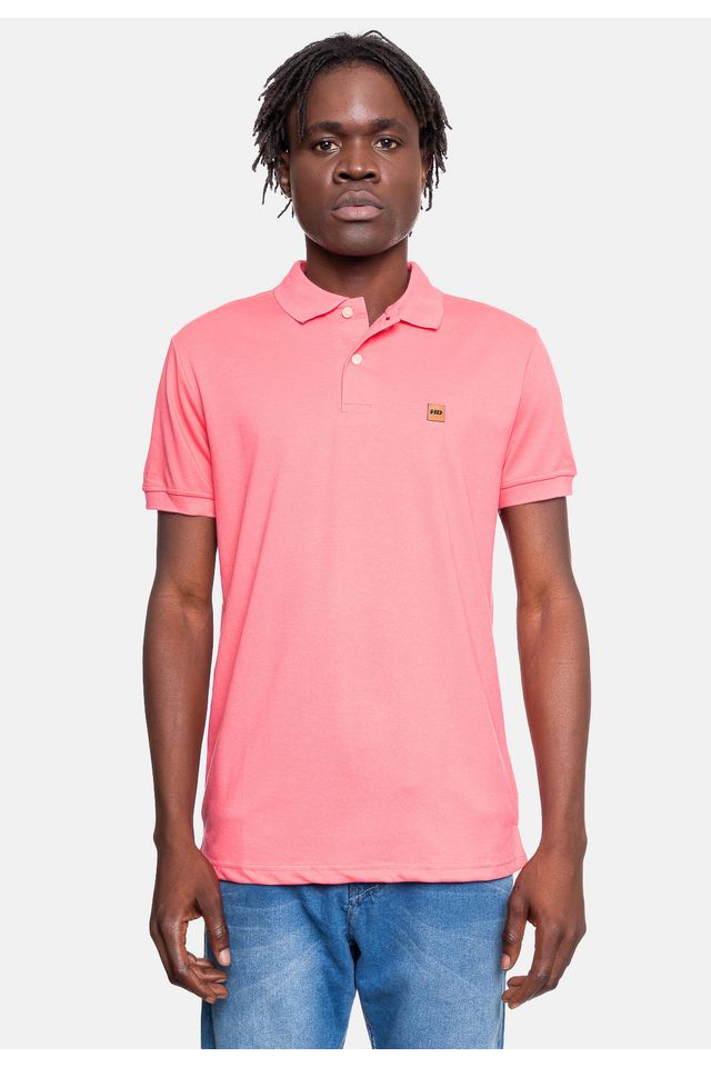 Camisa-Polo-HD-Masculina-Sleeve-Rosa-Coral Camisa-Polo-HD-Masculina-Sleeve-Rosa-Coral