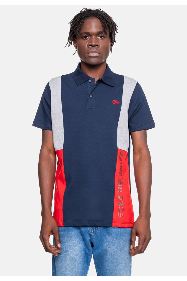 Camisa-Polo-Ecko-Masculina-Crew-Marinho-Navy-Hipnose Camisa-Polo-Ecko-Masculina-Crew-Marinho-Navy-Hipnose