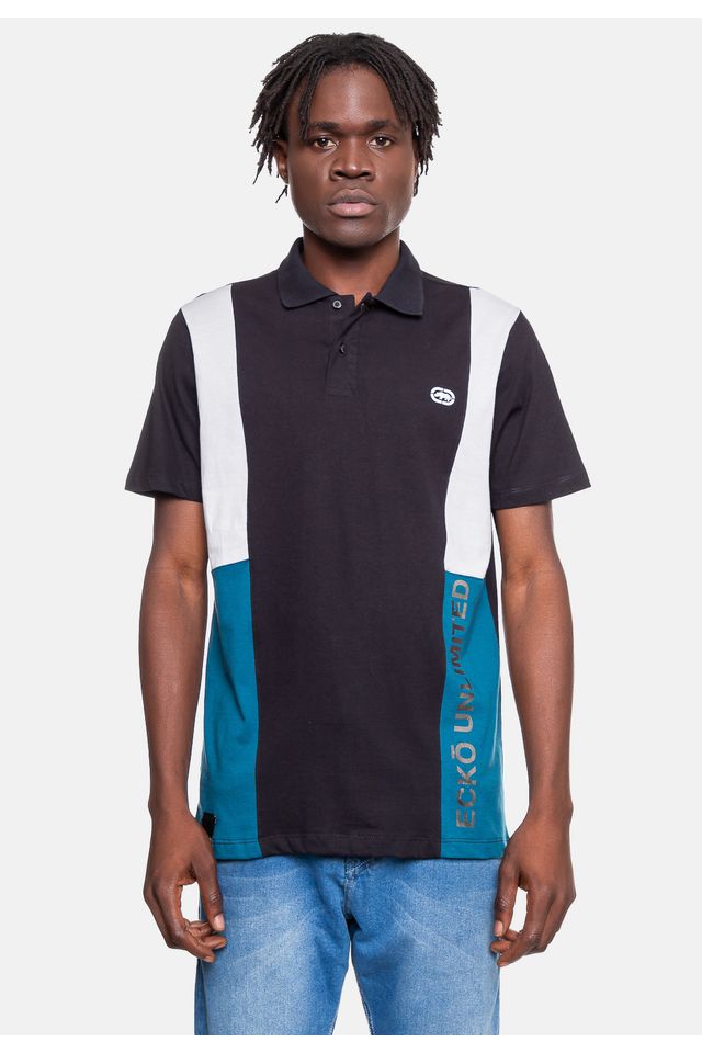 Camisa-Polo-Ecko-Masculina-Crew-Preta Camisa-Polo-Ecko-Masculina-Crew-Preta