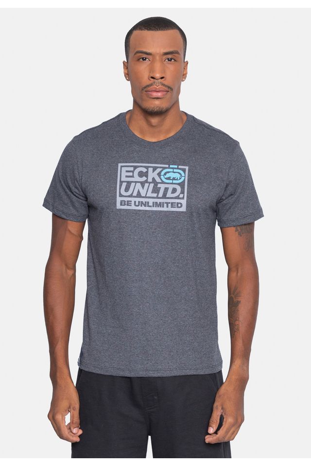 Camiseta-Ecko-Estampada-Preta-Mescla