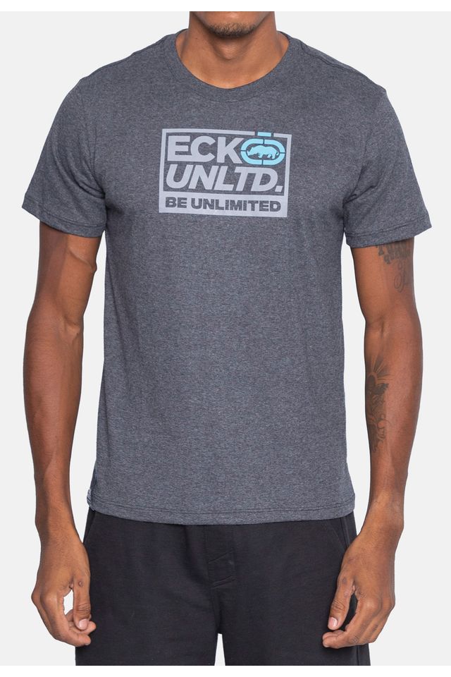 Camiseta-Ecko-Estampada-Preta-Mescla