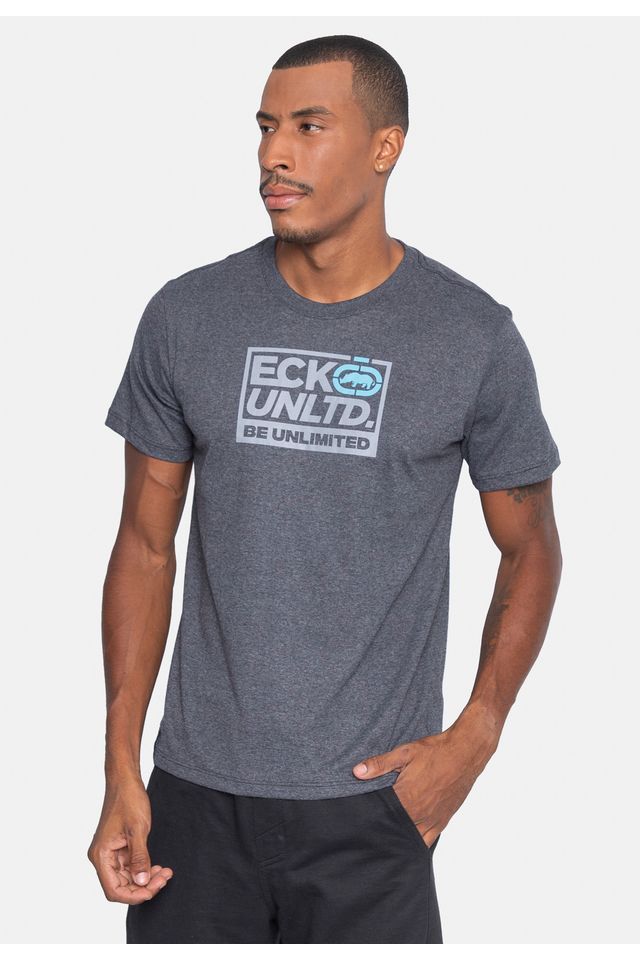Camiseta-Ecko-Estampada-Preta-Mescla