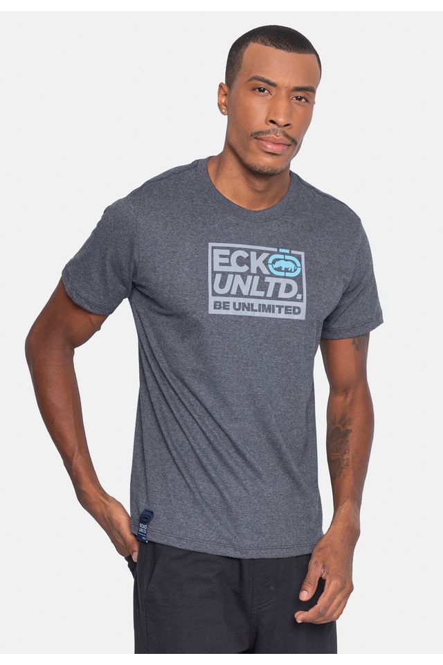 Camiseta-Ecko-Estampada-Preta-Mescla