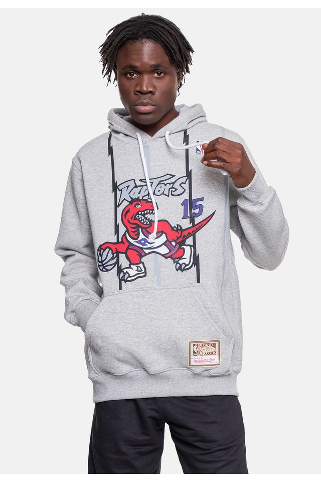Moletom-Mitchell---Ness-Toronto-Raptors-Vince-Carter-Cinza-Mescla