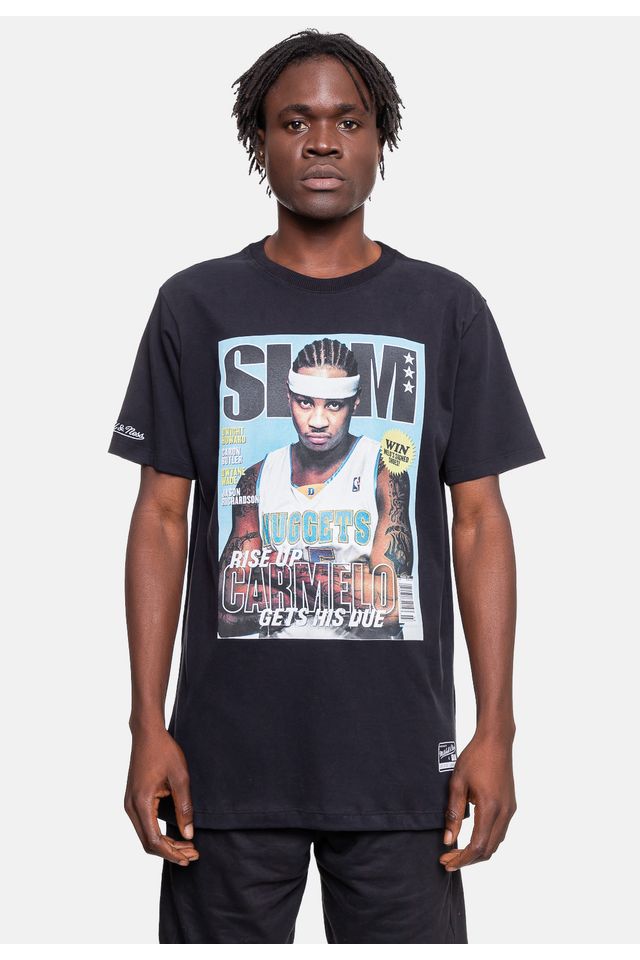 Camiseta-Mitchell---Ness-Slam-Carmelo-Anthony-Preta Camiseta-Mitchell---Ness-Slam-Carmelo-Anthony-Preta