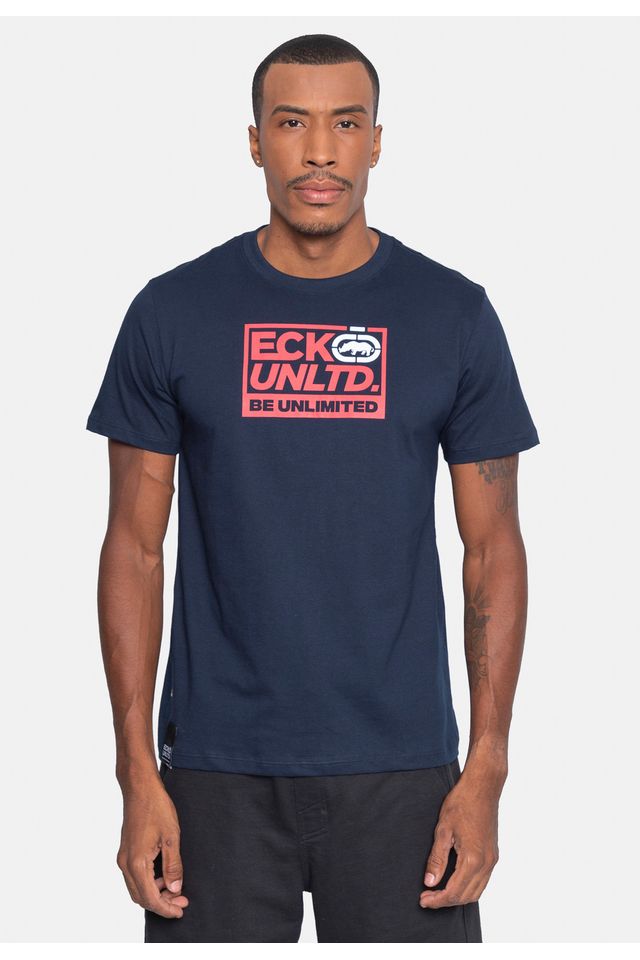 Camiseta-Ecko-Estampada-Azul-Marinho Camiseta-Ecko-Estampada-Azul-Marinho