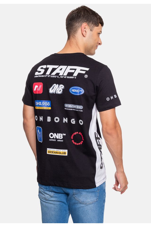 Camiseta-Onbongo-Masculina-Staff-Brand-Preta