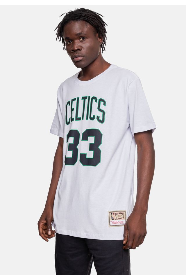 Camiseta-Mitchell---Ness-Boston-Celtics-33-Larry-Bird-Branca