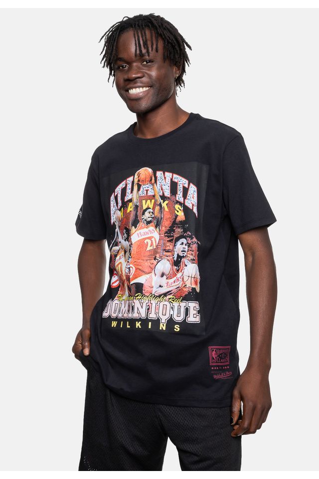 Camiseta-Mitchell---Ness-Dominique-Wilkins-Atlanta-Hawks-Preta