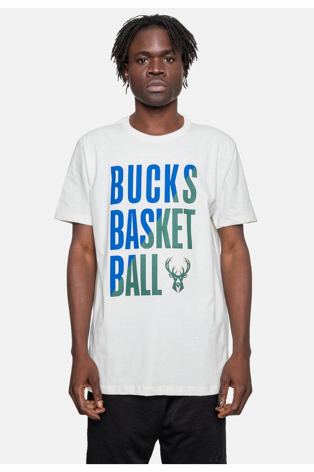 Camiseta-NBA-Colorful-Bucks-Basket-Ball-Bege-Vintage