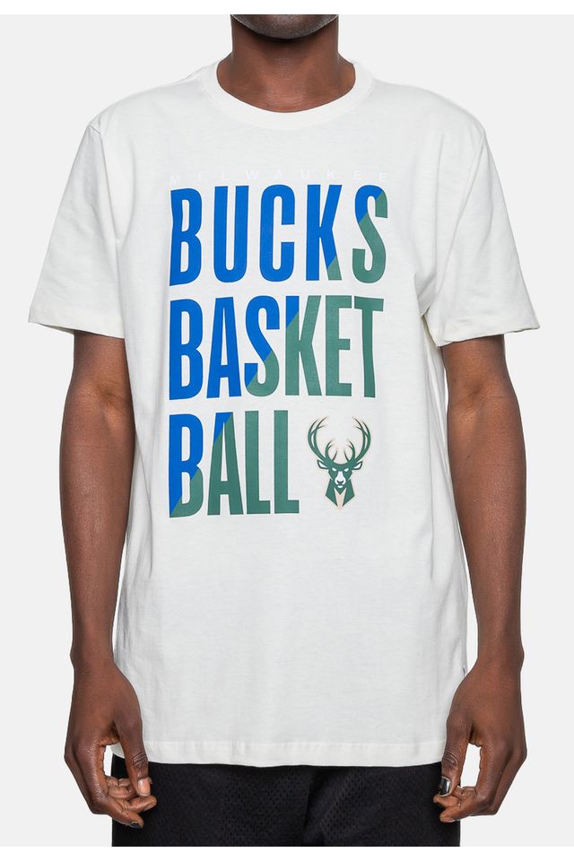 Camiseta-NBA-Colorful-Bucks-Basket-Ball-Bege-Vintage