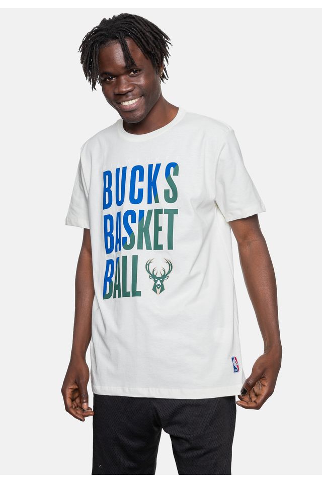 Camiseta-NBA-Colorful-Bucks-Basket-Ball-Bege-Vintage