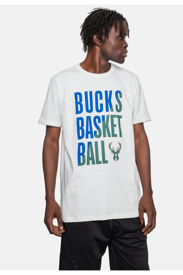 Camiseta-NBA-Colorful-Bucks-Basket-Ball-Bege-Vintage