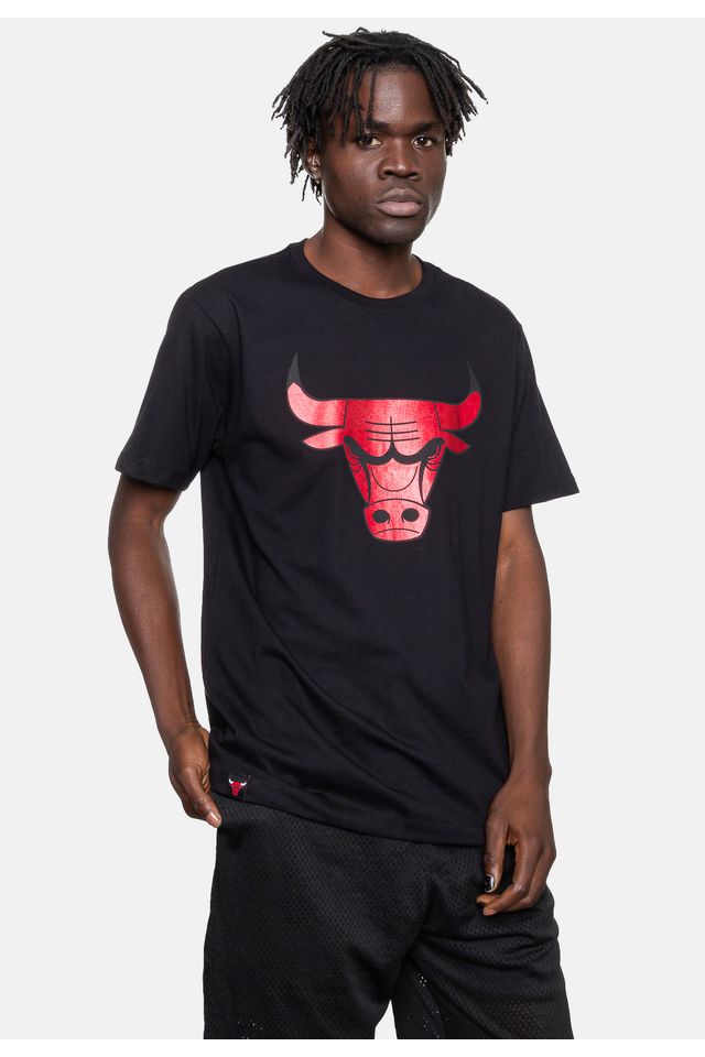 Camiseta-NBA-Gloss-Chicago-Bulls-Preta