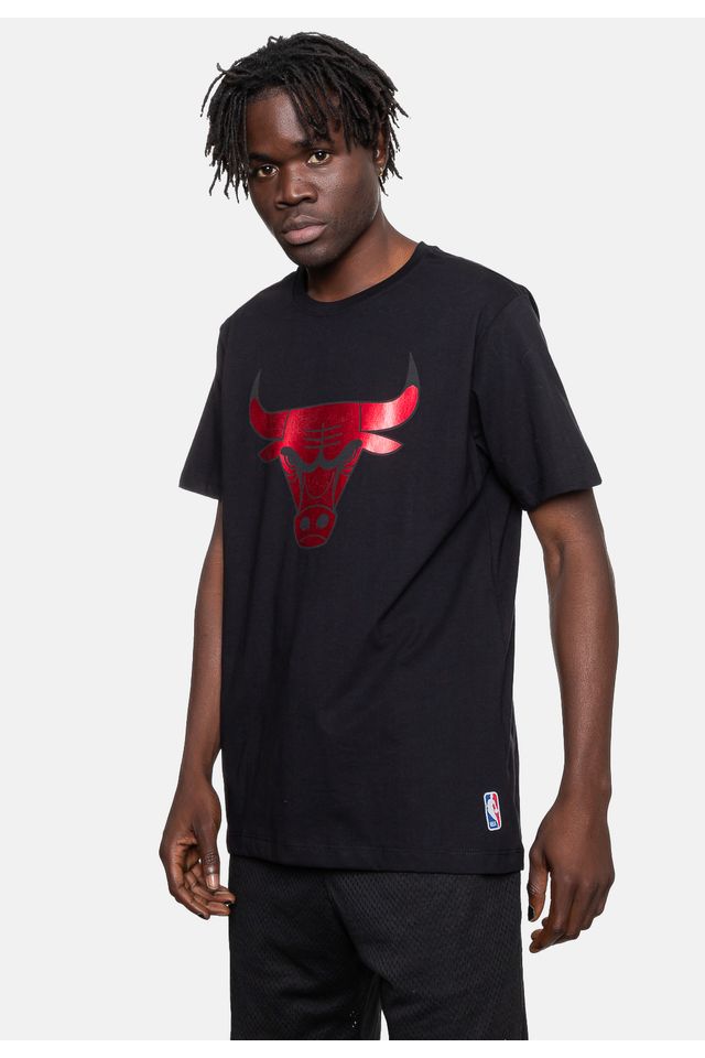 Camiseta-NBA-Gloss-Chicago-Bulls-Preta