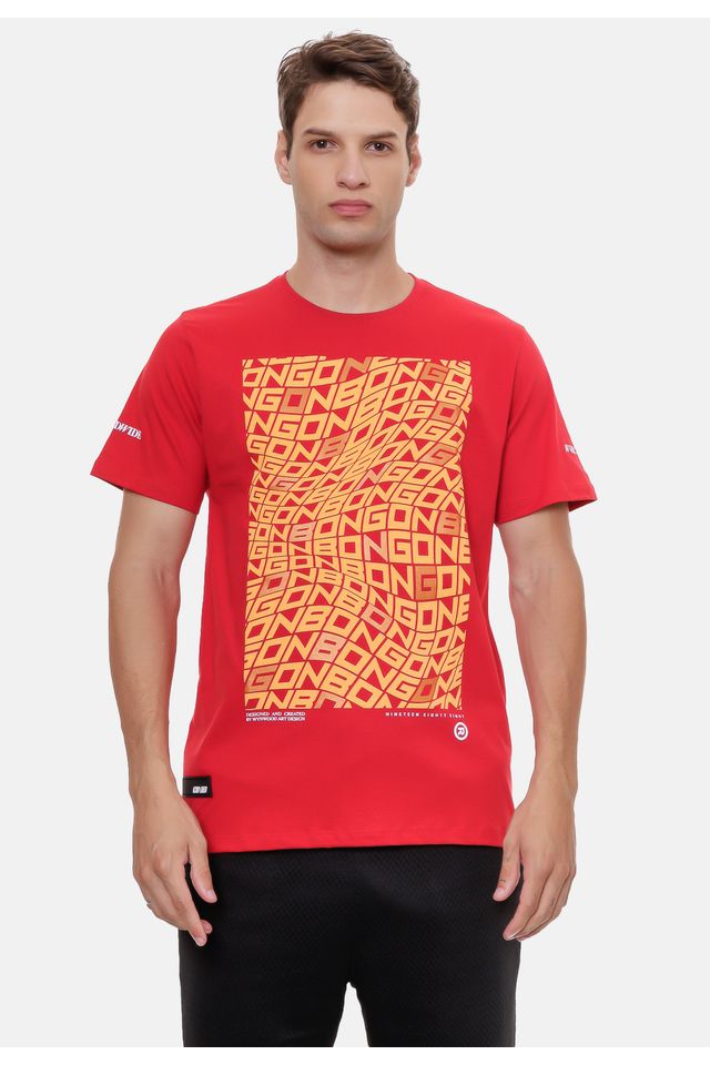 Camiseta-Onbongo-Estampada-Vermelha Camiseta-Onbongo-Estampada-Vermelha