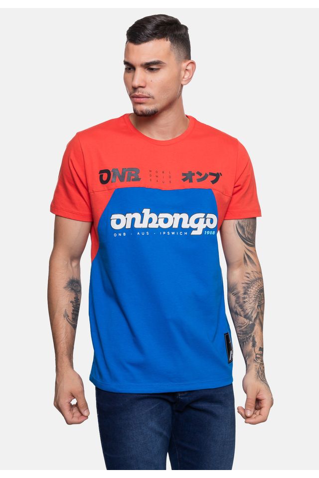 Camiseta-Onbongo-Masculina-Aus-Laranja